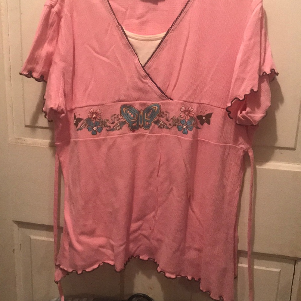 Pink girl’s plus top